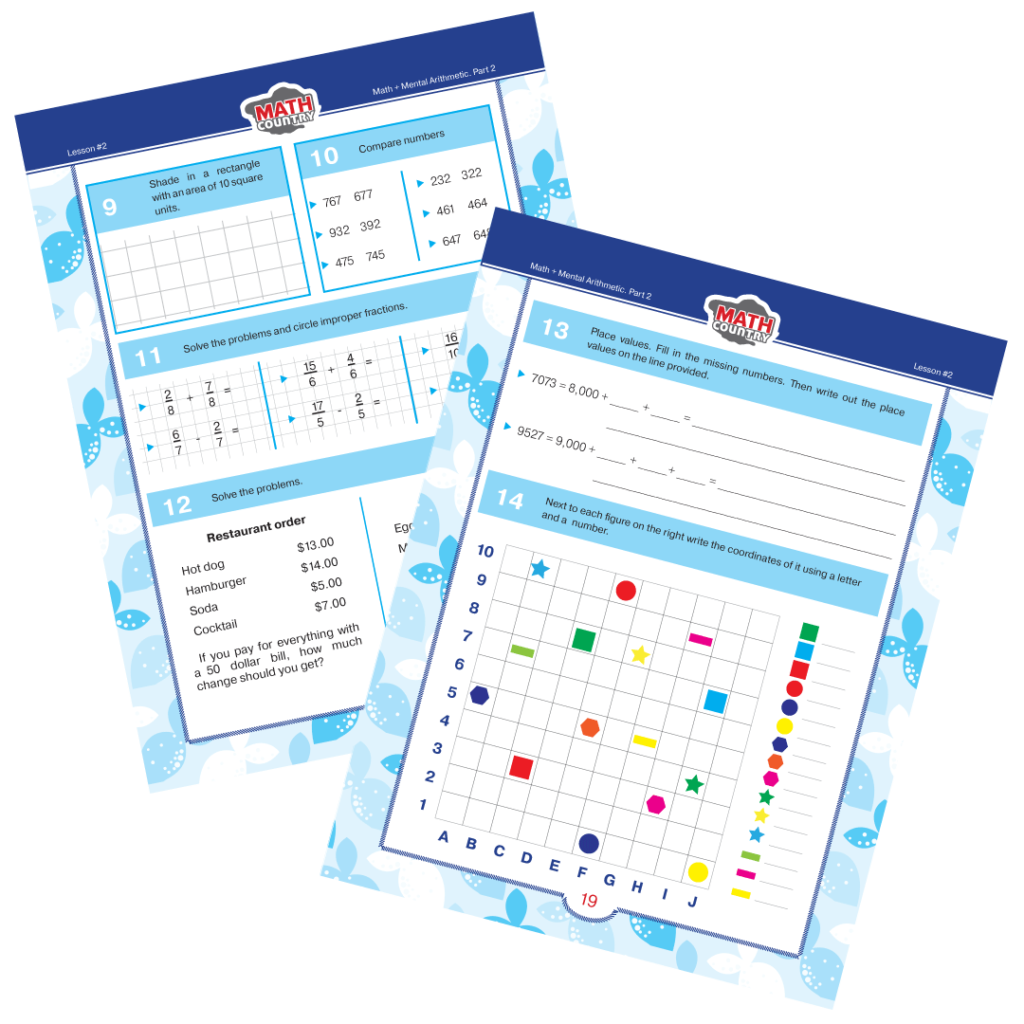 Math Workbook Grade Yo Math And Mental Arithmetic Part Add