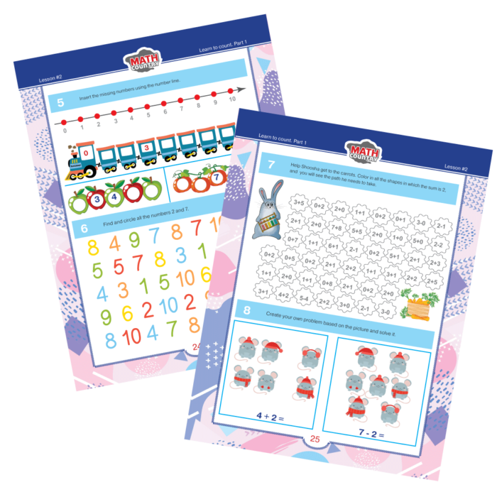 Math Country Practice Workbook Pages. Math puzzles and attention training