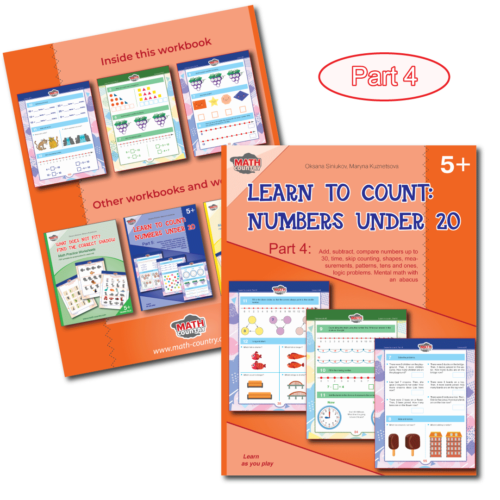 math workbook for kindergarten Learn to Count Part 4 Cover