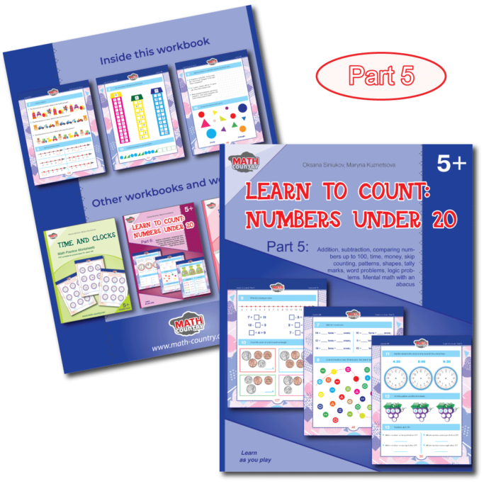 kindergarten math workbook Learn to Count Part 5