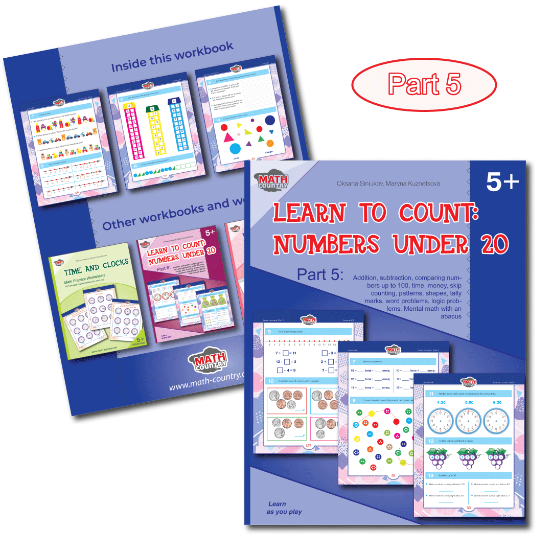 Math Workbook For PreK K 5 Yo Learn To Count Part 5 Math Country