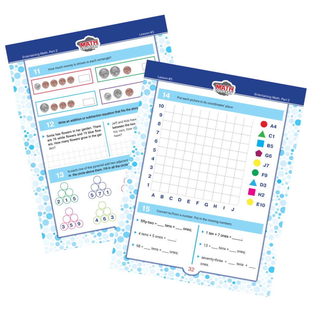 Math workbook grade 2 (7+ yo). Entertaining math. Part 2. Add, subtract
