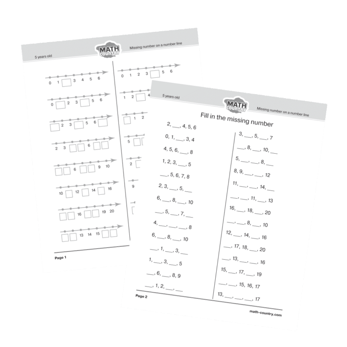 Math Country worksheets for kindergarten. Arranging numbers from least to greatest on number line