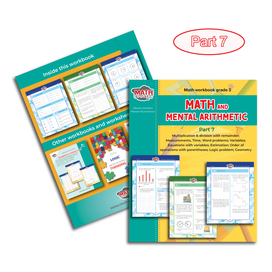 Math Workbook Grade 3 Math And Mental Arithmetic Part 7 