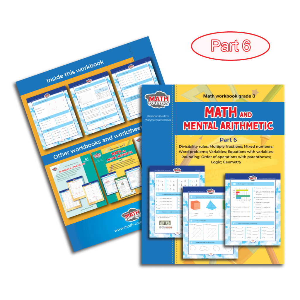 Math workbook grade 3. Math and mental arithmetic. Part 6. Divisibility ...