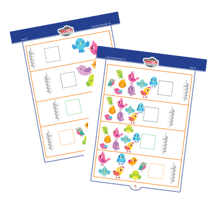 number matching worksheets 1-10