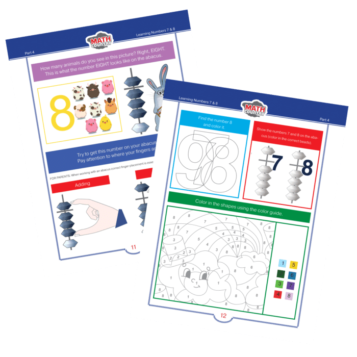number 8 worksheets for preschool color counting