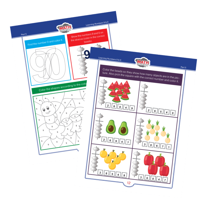 math concepts for preschool numbers coloring page