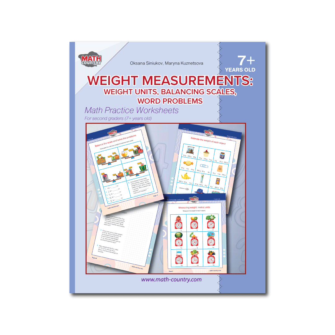 Weight Measurements Weight Units Balancing Scales Word Problems 