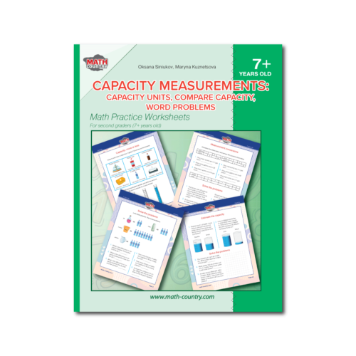 Capacity liquid volume 2nd grade measurement worksheets