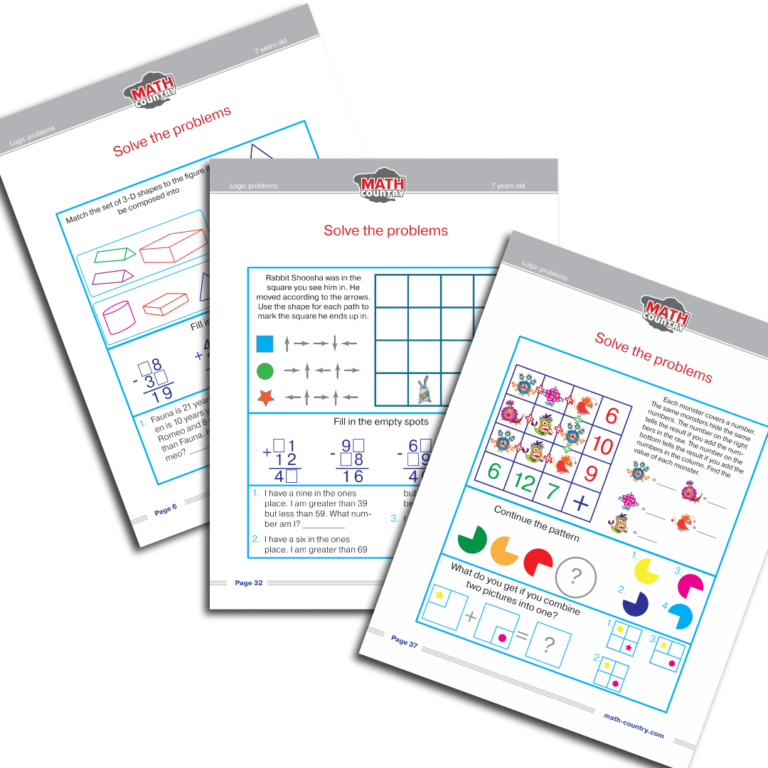 Logic Problem Math Logic Problems. Math Worksheets grades 2-3 (age 7+) – Math Country
