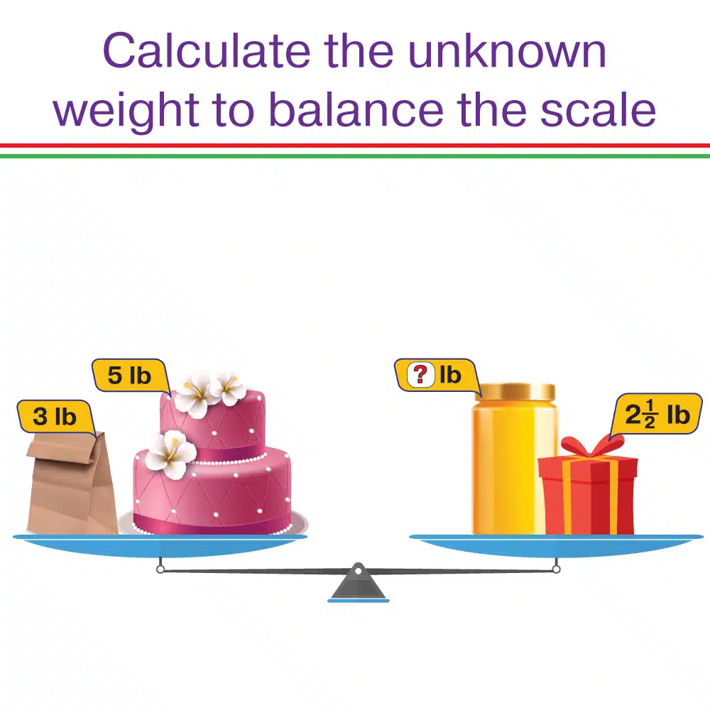 Diagnostic math test second grade 2 questions Measurements balance the scales