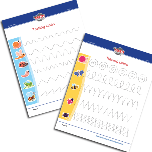 tracing lines worksheets kindergartens