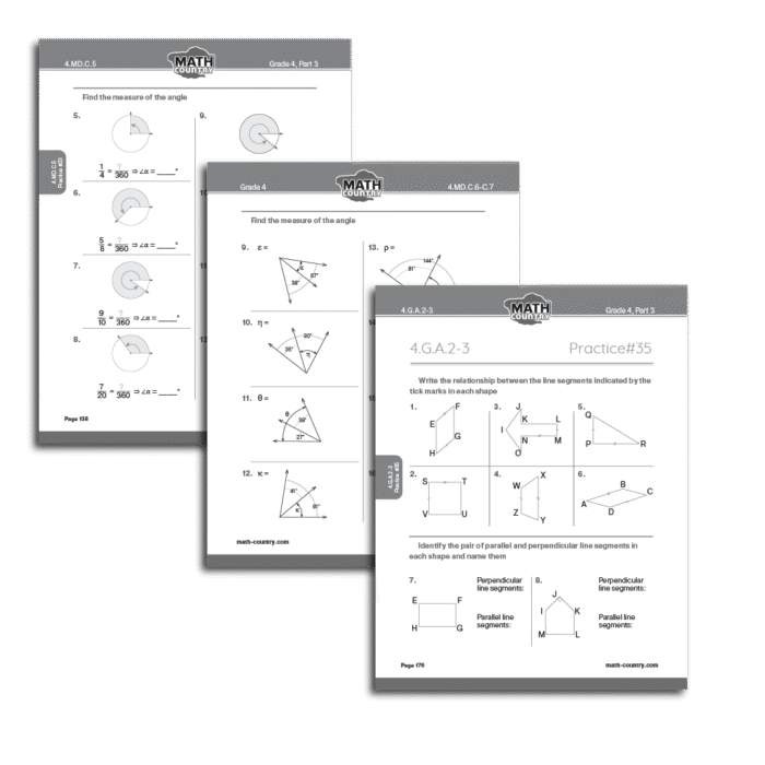 4th Grade Measurement & Geometry Math Workbook | Grade 4 Common Core ...